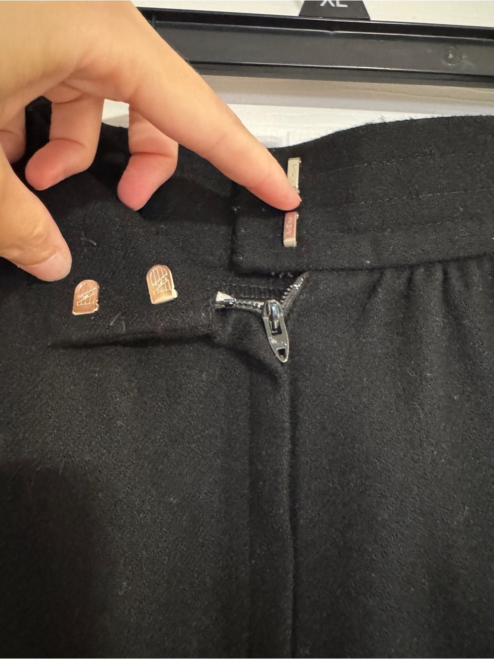 Classic vintage Black A-Line Women’s wool Skirt - Picture 3 of 7